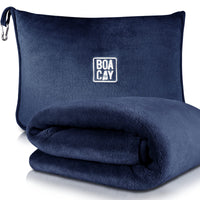 1 x RAW Customer Returns BOACAY Soft Warm Travel Blanket for Airplane Car - Essential for Long Flights for Women, Men, Children - Compact Pillow with Luggage Cover Backpack Clip - RRP €27.99