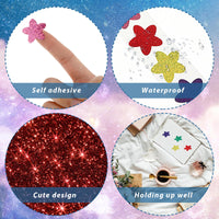 6 x Brand New 500 pieces star stickers, glitter holographic star stickers, 8 colors star stickers, glitter stars craft star decoration for classroom teacher accessories 2.5 cm each  - RRP €122.4