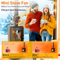 1 x Brand New SVILINEK 7 Blades Magnetic Fireplace Fan, Fireplace Fan Without Electricity, Environmentally Friendly Fan for Wood Stove, Quiet Stove Fan for Stove Pipe Warm Air Distributor 7 Blades  - RRP €45.37