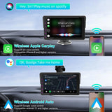 1 x RAW Customer Returns 2024 Newest Wireless Apple Carplay Android Auto,Portable TouchScreen Automatic Multimedia Player,Car Radio with Mirror Link Siri FM 1080p Backup Camera Bluetooth GPS Navigation Screen for All Vehicles - RRP €99.99