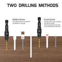 1 x RAW Customer Returns MAEXUS Countersink Drill Bit Set, Wood Drill Bits for Screws Sizes No. 4-12, Pilot Holes and Countersinks, An Indispensable Gift in Your Woodworking Tools Collection, 5-Piece - RRP €10.07