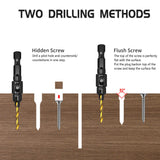 1 x RAW Customer Returns MAEXUS Countersink Drill Bit Set, Wood Drill Bits for Screws Sizes No. 4-12, Pilot Holes and Countersinks, An Indispensable Gift in Your Woodworking Tools Collection, 5-Piece - RRP €10.07