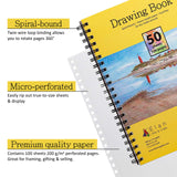 7 x Brand New Elan Drawing Book A4-2 Pack, 100 Sheets 200gsm Smooth Paper, Drawing Book A4, Drawing Book Spiral Bound, Drawing Pad A4 with Blank Drawing Paper, Sketchpad, Sketchbook Professional Artists - RRP €183.19