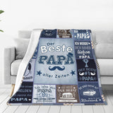 1 x Brand New JhcsDy Gift Dad For the world s best dad Cuddly blanket Birthday, Christmas Father s Day Best dad gifts warmth, love combined in one gift 130x150CM - RRP €31.25