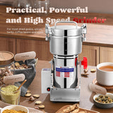 1 x RAW Customer Returns Moongiantgo 800g Grain Grinder Electric Spice Mill with LED Display, Stainless Steel 2500W 36000 RPM Commercial Motor, 30s High Speed Superfine Grinding, for Herbs Grains Spices - RRP €147.3