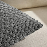 1 x RAW Customer Returns FDTERN Set of 2 Boho Sofa Cushion Covers 50x50 in Corduroy Modern Soft Decorative Pillow Covers for Sofa Bedroom, Dark Gray - RRP €22.8