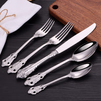 1 x Brand New 20-piece stainless steel knives, forks and spoons tableware, gold color for 4 people - RRP €90.74