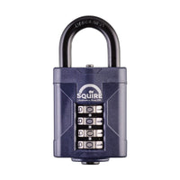 1 x RAW Customer Returns Squire Heavy Duty Combination Lock CP50 - Heavy Duty Shackle - 4 Digit Combination Lock - Alloy Steel for Corrosion Resistance - Weatherproof Lock for Home, Shed Blue, 50mm  - RRP €30.5