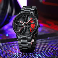 1 x RAW Customer Returns Mihawk Rim Watch Men - Motorsport Wristwatch in 3D Stereoscopic Car Wheel Watch Fashion Sports Watches Waterproof Rim Hub Car Enthusiast Wristwatch X-570S  - RRP €109.99