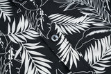 1 x Brand New Olmecs Hawaiian Shirt Men Funky Short Sleeve Hawaiian Flower Print Men s Beach Shirt Black Leaves S - RRP €22.8