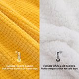 8 x Brand New MIULEE Blanket Grainy Sherpa Blanket Fluffy Blanket Double Wool Blanket Flannel Lamb Blanket Soft Bedspread Bed Throw for Sofa Couch Living Room 125 x 150 cm Golden Yellow - RRP €235.92