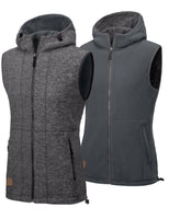 4 x Brand New Little Donkey Andy Women s Reversible Lightweight Fleece Jacket Warm Sleeveless Jacket for Golf Travel Hiking, Charcoal Gray Heather Lava Smoke, Small - RRP €359.96