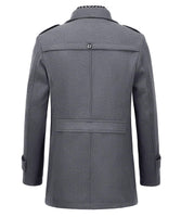 1 x RAW Customer Returns KTWOLEN Men s Winter Coat Business Wool Coat Warm Men s Coat Leisure Wool Winter Jacket with Scarf Insert Windproof Transition Coat Jacket, Grey, XXL - RRP €60.79