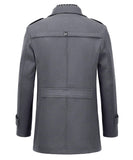 1 x RAW Customer Returns KTWOLEN Men s Winter Coat Business Wool Coat Warm Men s Coat Leisure Wool Winter Jacket with Scarf Insert Windproof Transition Coat Jacket, Grey, XXL - RRP €60.79