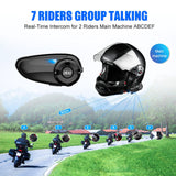 1 x RAW Customer Returns EJEAS Q7 Motorcycle Intercom Bluetooth Headsets up to 7 Riders CVC Noise Reduction, FM, Bluetooth 5.1, Waterproof, 2 Pack - RRP €136.99