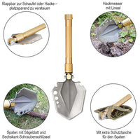 1 x RAW Customer Returns Iceberk folding spade with 12 functions Extremely stable, multifunctional outdoor spade with adjustable blade for working in the garden or when camping - RRP €39.99