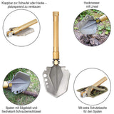 1 x RAW Customer Returns Iceberk folding spade with 12 functions Extremely stable, multifunctional outdoor spade with adjustable blade for working in the garden or when camping - RRP €39.99