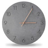 1 x Brand New Itoyx Wooden Wall Clock, No Ticking Noise, Silent Quartz Clock, Battery Operated MDF Wall Clock, Nordic Modern Design, Simple Home Decoration for Living Room, Bedroom, Office Black  - RRP €7.26