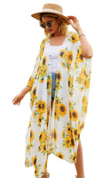 1 x RAW Customer Returns Hibluco Women s Summer Chiffon Floral Kimono Cardigan Long Cover Ups - RRP €19.57