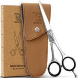 1 x RAW Customer Returns TOLERA hairdressing scissors including case hair scissors - sharp precise - unisex hair cutting scissors silver  - RRP €14.62