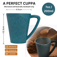 36 x Brand New CASA NATURO Teal Tea Coffee Reusable Single Mug Light Weight Eco-Friendly Pine Needle Wood, Plastic Free, Sustainable, Durable, Reusable, Unbreakable, Microwave Safe Teal, 1  - RRP €315.0