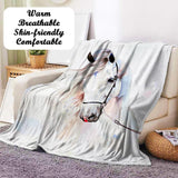 1 x RAW Customer Returns Horse Blanket Flannel Blanket Fleece Blanket Fluffy Soft and Warm, 3D Horse Blanket Sofa Blanket Couch Blanket for Teens Adults, Rustic Country Style for Bed Couch Style 1, 150x200 cm  - RRP €28.22