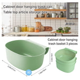 1 x RAW Customer Returns LYLIDIA Changing Table Organizer for Hanging 3 Pieces Trash Can Drip Tray Kitchen Waste Garbage Container Washing Bowl Drip Tray Baby for Changing Table Kitchen Cupboard Door Polypropylene Green - RRP €16.1