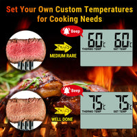 1 x RAW Customer Returns ThermoPro TP16B Digital Kitchen Thermometer with Large LCD Display for Smokers, Kitchen Oven, Barbecue, Grill Thermometer with Timer and Temperature Sensor in Stainless Steel - RRP €20.99