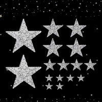 49 x Brand New Teaaha Pack of 16 star iron-on stickers, silver stars iron-on rhinestone stars for ironing, star patches for ironing on, star patches for clothing, T-shirt, DIY backpack, hat, jeans - RRP €309.19