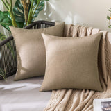 1 x RAW Customer Returns MIULEE Set of 2 Waterproof Cushion Covers Outdoor Sofa Cushions Decorative Pillows Modern Cushion Covers Decorative Cushion Cover Made of Polyester Linen Look for Garden Sofa Living Room Bed 40 x 40 cm Khaki - RRP €14.99