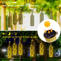 1 x RAW Customer Returns Ymenow Solar Bottle Lights, 6 Pack Solar Lights 2m 20LEDs Bottle Fairy Lights Cork, Fairy Lights for Bottles, Wine Bottles, LED Bottle Light with Cork for DIY Party Garden - Warm White - RRP €20.16