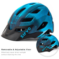 1 x RAW Customer Returns SIFVO bicycle helmet for children boys and girls 50-57cm, children s bicycle helmet with removable visor, children s helmet, multisport helmet, children, safe and comfortable, 5-14 years - RRP €39.99