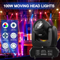 1 x RAW Customer Returns 100W Moving Head Stage Light,High Brightness Powerful Beam Effect Pattern Beam Light Rotating KTV Private Room Moving Head for Disco Club Live Show Bar Wedding Halloween Christmas - RRP €170.32