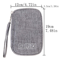 1 x RAW Customer Returns Ruyosn Cable Organizer Bag Waterproof Small Cable Bag Organizer Gray Electronic Bag Electric Organizer Cable Bag Electronic Accessories Organizer Cable for Travel, Grey - RRP €11.8