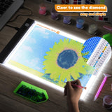 1 x RAW Customer Returns Guiseapue Light Table A4 for 5D Diamond Painting Accessories, Adjustable Brightness Diamond Painting Light Panels, Drawing Board for Designing, Drawing, Sketching, Painting, Mom Gifts DIY Crafts - RRP €20.16