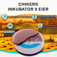 1 x RAW Customer Returns CHIKERS - Automatic Chicken, Poultry and Chicken Egg Incubator Digital Incubator 9 13 Chick Eggs with Temperature Control for Corral or Home Use Gift for Children - RRP €57.02