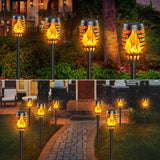 1 x RAW Customer Returns PUAIDA Solar Lamps for Outdoor Garden, 6 Pack Solar Lights Garden Decoration with Realistic Flame Effect, IP65 Waterproof Garden Lights Solar Torch Auto On Off for Outdoor Yard Balcony Terrace - RRP €23.39