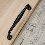 2 x RAW Customer Returns 12 pieces 128 mm kitchen handles, black furniture handles, cupboard door handles, cupboard handles and knobs, aluminum alloy handles with screws, handles for kitchen cabinets - RRP €27.98