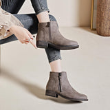 1 x RAW Customer Returns Veittes women s ankle boots, side zip women s ankle boots. 2304011, CF PU, 38.5  - RRP €49.15