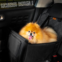 1 x RAW Customer Returns FIRSTPAW dog car seat for small to medium dogs - dog seat car back seat and front seat, high-quality and waterproof dog car seat black dog transport box car - RRP €32.14