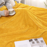 1 x RAW Customer Returns MIULEE Cuddly Blanket Granules Fleece Blanket Flannel Blanket Soft Fluffy Plain Blankets Couch Blanket Sofa Blanket for Bed Sofa Bedroom Office 150 x 200 cm Golden - RRP €25.13