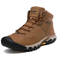 1 x RAW Customer Returns AX BOXING Men s Winter Boots Lined Warm Non-Slip Mountain Boots Outdoor Trekking Boots Ankle Boots Snow Boots 41-46 EU Yellow with Warm Lining 2184, 45 EU  - RRP €48.59