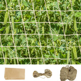 17 x Brand New KAZITOO Jute Netting for Climbing Plants, Vegetables, Runner Beans, Sweet Peas, Biodegradable, Compostable, Natural Netting with 10m Jute Twine for Fixing, Garden Trellis Frame 1m x 5m  - RRP €220.83