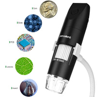 1 x RAW Customer Returns Digital Microscope Wireless USB Magnification 1080p Pancellent 50x 1000X with 8 HD LED Endoscope 12 Blades Collection - RRP €40.85