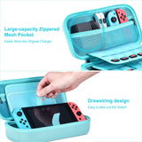 1 x RAW Customer Returns innoAura Case for NS Switch NS Switch Accessories 18 in 1 with Switch Carrying Case, Switch Video Game Case, Switch Screen Protector, Switch Stand, Thumb Grips Blue  - RRP €26.05