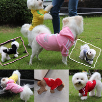 2 x Brand New PenghaiYunfei Fashion Dog Hoodie Dog Clothes Cotton Sweatshirt Streetwear Fashion Dress for Dogs Cats Puppy Small Medium Large Light Blue Pink, XXL  - RRP €36.0