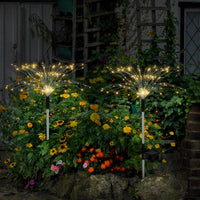 1 x RAW Customer Returns AONESY Solar Lights for Outdoor Garden, 6 Pack 720 LEDs Waterproof Fireworks Solar Light, Solar Lights Dandelion Decoration for Garden, Patio, Yard, Trees, Party, Festival, Wedding Warm White  - RRP €29.99