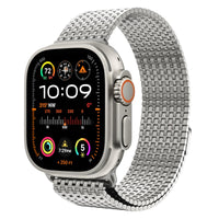 1 x RAW Customer Returns LULULOOK Milanese Strap Compatible with Apple Watch Strap 49mm 45mm 44mm 42mm, Premium Magnetic Stainless Steel Metal Mesh Bracelet for iWatch Ultra Series 9 8 7 6 SE 5 4 3 2 1 Men Women - RRP €26.94