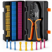 1 x RAW Customer Returns SOMELINE Electrical Connector Crimping Tool Set, 3 Types 0.34-6 mm Heat Shrink Butt Connectors, Electrical Crimp Terminals, Crimping Pliers, Electrician Pliers - RRP €30.23