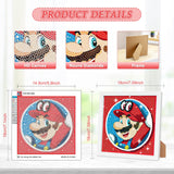 2 x Brand New RICUVED Mario Diamond Painting Children Full Kit Animated 5D Diamond Painting Diamond Painting with Wooden Frame Diamond Rhinestone Cross Stitch Embroidery Craft Painting Creative Home Decor - RRP €17.96